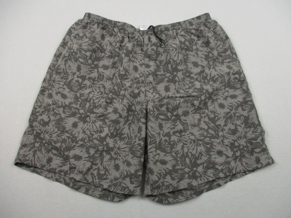 Patagonia Shorts Men Extra Large Gray Floral Geometric Baggies Swim Trunk Lining